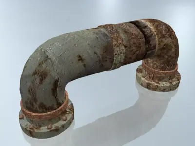 Rusted Pipe 004 3D model