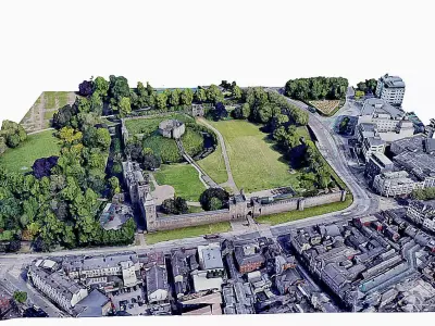 Cardiff Castle Low-poly 3D model