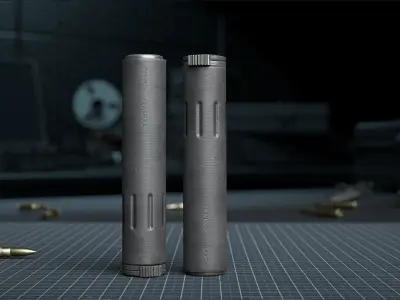 Silencer Default - GameReady model Low-poly 3D model