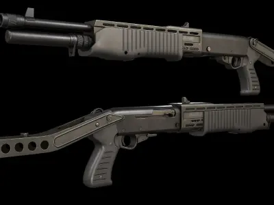 AAA SPAS 12 Game Ready PBR Low-poly 3D model