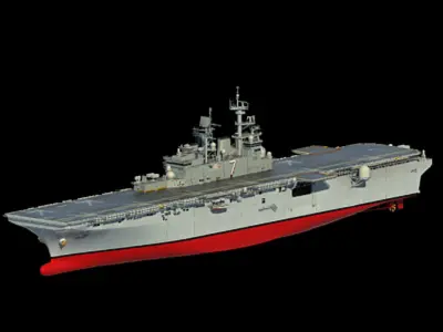 US Navy LHD-7 Iwo Jima Multipurpose Amphibious Assault Ship 3D model