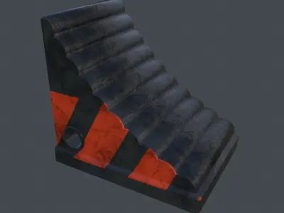 Aircraft Wheel Stopper Low-poly 3D model