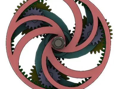 Planetary gear set-type 3-7 gears Free 3D print model