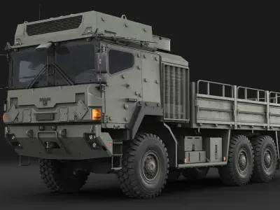 Military truck MAN HX61 Armor 3D model