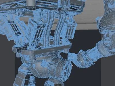 Sci-fi concept robot Free 3D model