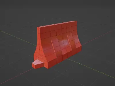 Road water barriers Free low-poly 3D model