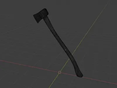 High-Poly PBR Axe tree stump being cut with Free 3D model