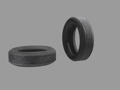 Tire Rubber PBR Low poly Game-Ready Low-poly 3D model