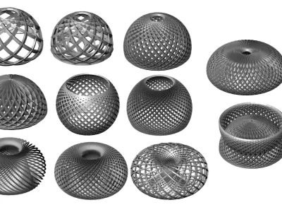 abstract spherical patterns Free 3D print model