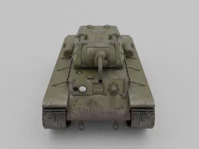KV-1E Heavy Tank Low-poly 3D model