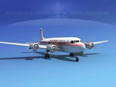 Douglas DC-6 Civil Air Transport 3D model