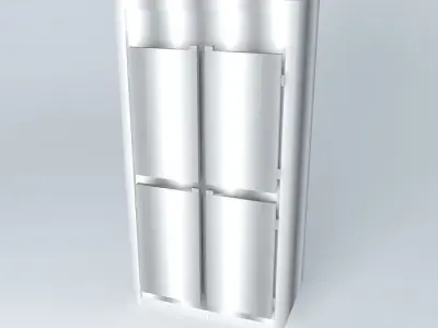 Kit228 Commercial Refrigerator 4 Doors By Alex Marques Free 3D model