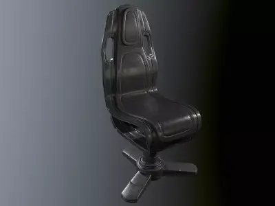 Sci-Fi futuristic Chair type 1 Low-poly 3D model
