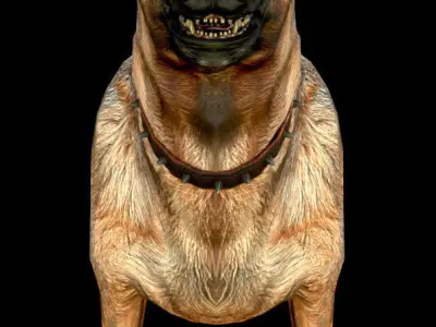 Dog K-9 - PBR - Textured Low-poly 3D model