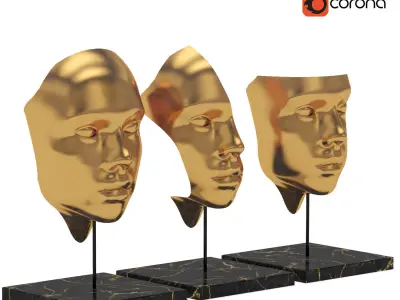 Faces Sculpture Free 3D model