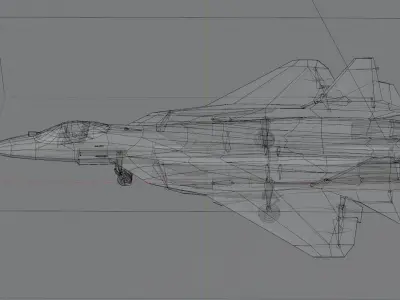 Sukhoi SU-57 Felon Low-poly 3D model