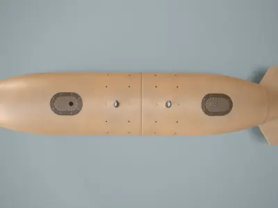 Aircraft External Fuel Tank 120L Low-poly 3D model