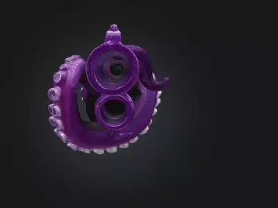 Krakens Reach Shotgun - Eldritch Tentacle Pump Action 3D Model Low-poly 3D model