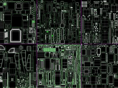 SCI-FI Switches - 10 pieces 3D model