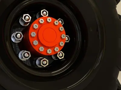 Tractor and Offroad Truck Tire 3D model