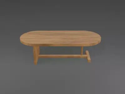 Low Polly Modern Coffee Table Set Free low-poly 3D model
