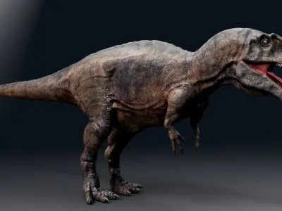 Dinosaur Acrocanthosaurus  Real Dinosaurs Series Low-poly 3D model