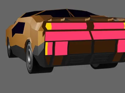 Car race Free low-poly 3D model