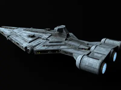 Arquitens-class Light Cruiser  - Star Wars Low-poly 3D model