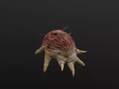 worms bug dust insect  Low-poly 3D model