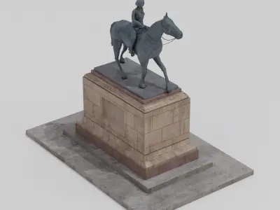 ER Jubilee Statue Low-poly 3D model