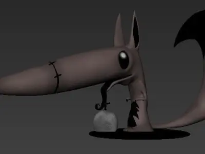 Undead Dog character Free 3D model