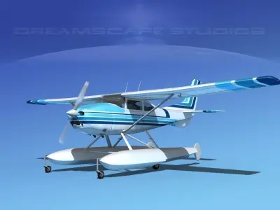 Cessna 182 Skylane Seaplane V10 3D model