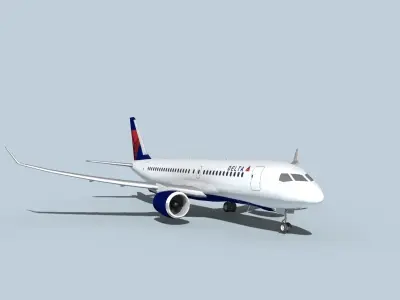 Bombardier CS100 Delta 3D model