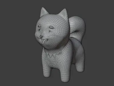 Free Cute Toon Shiba Inu Free low-poly 3D model