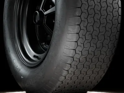 Dunlop CR65 600L 15 Front and Rear Tyres 3D model
