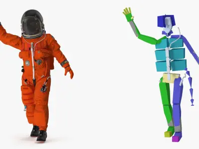 Advanced Crew Escape Suit Rigged Fur 3D model