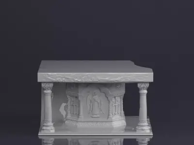 001577 raw scan of a church altar Free 3D model