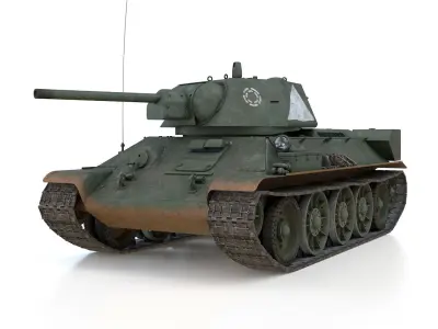 T-34-76 - Model 1942 - Soviet medium tank - 57 Army 3D model
