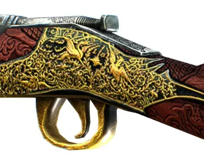 High-precision Sniper Rifle 04 Low-poly 3D model