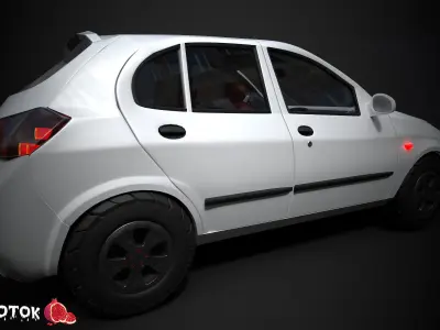 TibaCar car Free low-poly 3D model