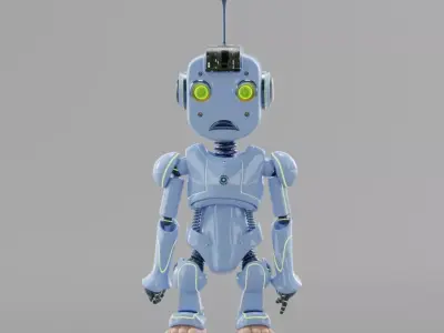 Rigged Robot Low-poly 3D model purchase
