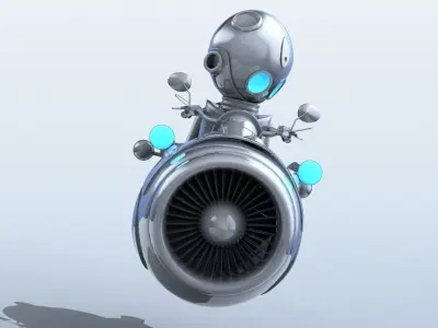 Cartoon Aircraft 3D model