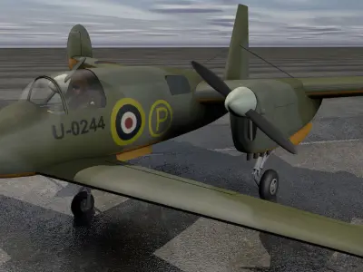Miles M-39B Libellula 3D model