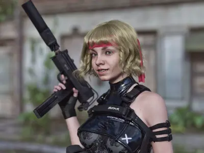 MAC10 SMG Submachine Gun for G8 3D model