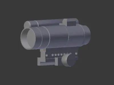 CompM4 low-poly I No texture 3D model