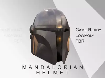 Mandalorian Helmet Star Wars Low-poly 3D model