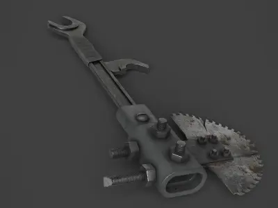 Modifiable Strike Weapon 12 Low-poly 3D model