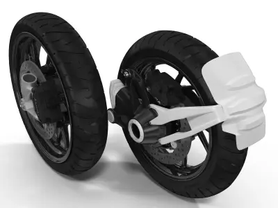 Motorcycle Wheels 3D model