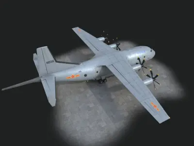 Chinese NAVY KQ200 Anti submarine aircraft Gaoxin 6 Low-poly 3D model