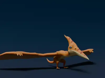 Pterodactyl Stylized Low-poly 3D model